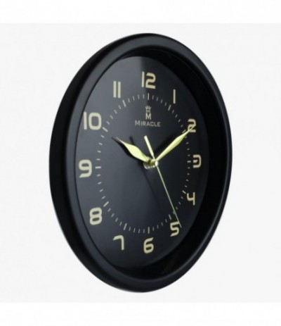 Jam Dinding Miracle Glamour Minimalis Black in Deluxe -  MS28 GM010 Number