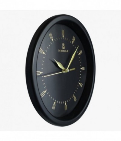Jam Dinding Miracle Glamour Minimalis Black in Deluxe -  MS28 GM020 Romawi